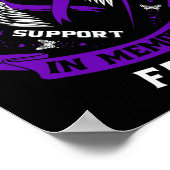 Ik Draag Paarse ter nagedachtenis aan vader vader  Poster (Hoek)