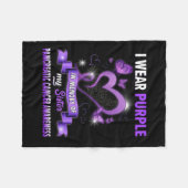 Ik Draag Paarse ter nagedachtenis aan zuster-alvle Fleece Deken (Voorkant (Horizontaal))