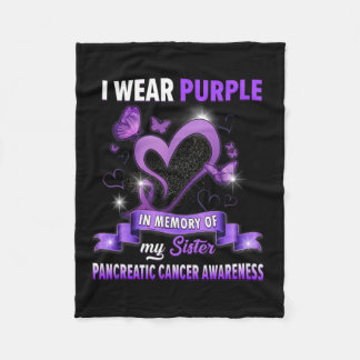 Ik Draag Paarse ter nagedachtenis aan zuster-alvle Fleece Deken