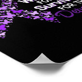 Ik Draag Paarse voor de Warriors Butterfly Overdos Poster (Hoek)