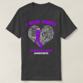 Ik Draag Paarse voor emotioneel misbruikbewustzijn T-shirt (Design voorkant)