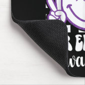 Ik Draag Paarse voor Epilepsy Awareness Smile Face Muismat (Hoek)