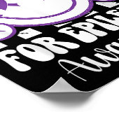 Ik Draag Paarse voor Epilepsy Awareness Smile Face Poster (Hoek)