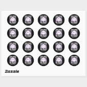 Ik Draag Paarse voor Epilepsy Awareness Smile Face Ronde Sticker (Vel)