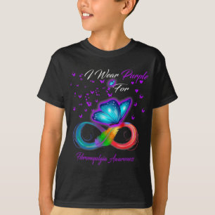 Ik Draag Paarse voor fibromyalgie bewustzijn 2024  T-shirt