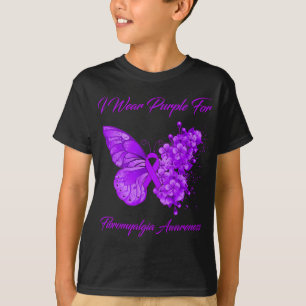 Ik Draag Paarse voor fibromyalgie bewustzijn 2 T-shirt