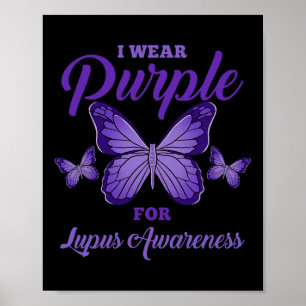 Ik Draag Paarse voor Lupus Awareness Comfort kleur Poster