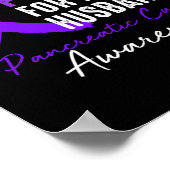 Ik Draag Paarse voor man alvleesklierkanker bewust Poster (Hoek)