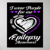 Ik Draag Paarse voor mij Warrior Fighter Epilepsie Poster (Voorkant)