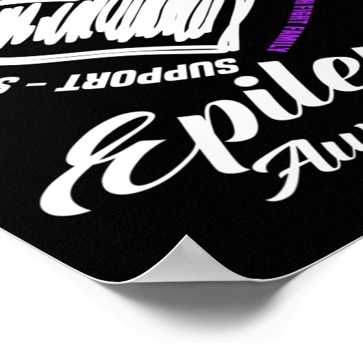 Ik Draag Paarse voor mij Warrior Fighter Epilepsie Poster (Hoek)