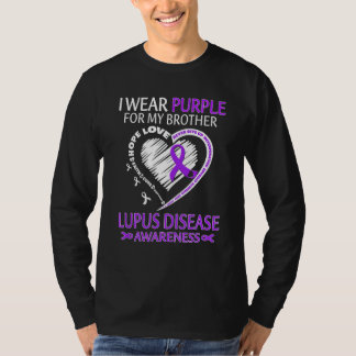 Ik Draag Paarse voor mijn broer Lupus Disease Awar T-shirt