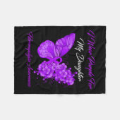 Ik Draag Paarse voor mijn dochter Fibromyalgia War Fleece Deken (Voorkant (Horizontaal))