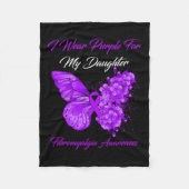 Ik Draag Paarse voor mijn dochter Fibromyalgia War Fleece Deken (Voorkant)