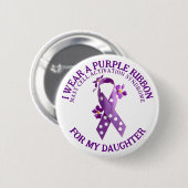 Ik Draag Paarse voor mijn dochter | MCAS-mestcel Ronde Button 5,7 Cm (Voorkant /achterkant)