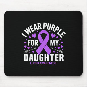 Ik Draag Paarse voor mijn dochtertje Lupus Warrior Muismat