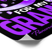 Ik Draag Paarse voor mijn Grampy Pancreatic Cancer Poster (Hoek)