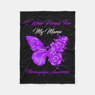 Ik Draag Paarse voor mijn mama fibromyalgie krijge Fleece Deken