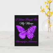 Ik Draag Paarse voor mijn mama fibromyalgie krijge Kaart (Gele Bloem)