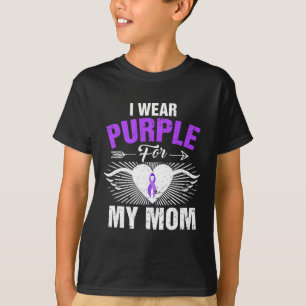 Ik Draag Paarse voor mijn moeder Epilepsie Bewustz T-shirt