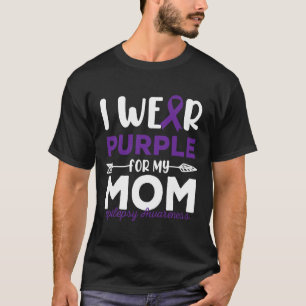 Ik Draag Paarse voor mijn moeder Epilepsie Bewustz T-shirt