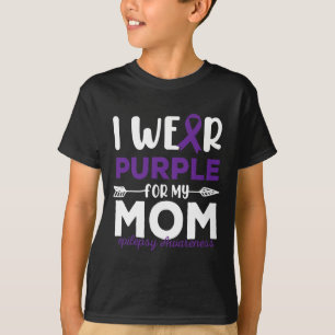 Ik Draag Paarse voor mijn moeder Epilepsie Bewustz T-shirt