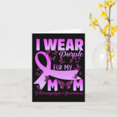 Ik Draag Paarse voor mijn moeder fibromyalgie bewu Kaart (Gele Bloem)