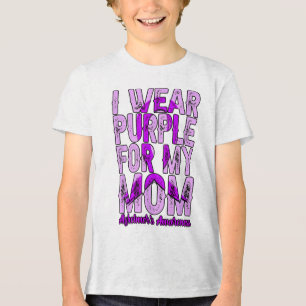 Ik Draag Paarse voor mijn moeder Heimers _5 Tri-Blend Shirt