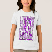 Ik Draag Paarse voor mijn moeder Heimers _5 Tri-Blend Shirt (Voorkant)