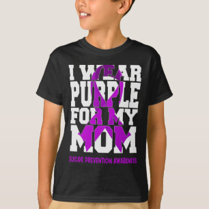 Ik Draag Paarse voor mijn moeder Suicide Preventio T-shirt