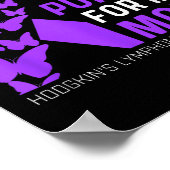 Ik Draag Paarse voor mijn moeders Hodgkins lymfoom Poster (Hoek)