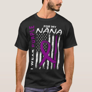 Ik Draag Paarse voor mijn Nana Pancreatic Cancer A T-shirt