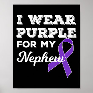 Ik Draag Paarse voor mijn neefje Epilepsie Awarene Poster