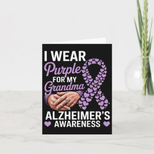 Ik Draag Paarse voor mijn oma Dementia Heimers Awa Kaart