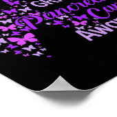 Ik draag Paarse voor mijn oma Pancreaskanker Poster (Hoek)