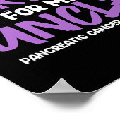 Ik Draag Paarse voor mijn oom. Pancreaskankergezwe Poster (Hoek)