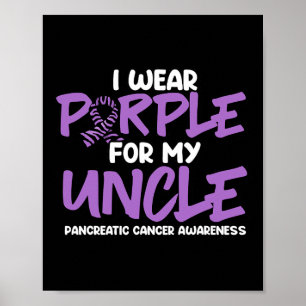 Ik Draag Paarse voor mijn oom. Pancreaskankergezwe Poster