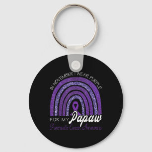 Ik Draag Paarse voor mijn papaw - alvleesklier kan Sleutelhanger