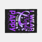 Ik Draag Paarse voor mijn papperige alvleesklierka Fleece Deken (Voorkant (Horizontaal))