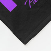 Ik Draag Paarse voor mijn papperige alvleesklierka Fleece Deken (Hoek)