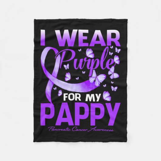Ik Draag Paarse voor mijn papperige alvleesklierka Fleece Deken (Voorkant)