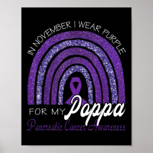 Ik Draag Paarse voor mijn Poppa - Pancreaskanker A Poster