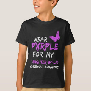 Ik Draag Paarse voor mijn schoondochter overdosis T-shirt
