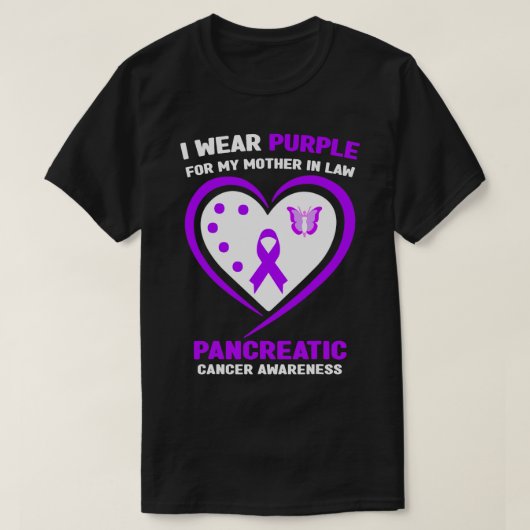 Ik Draag Paarse voor mijn schoonmoeder Pancreaskan T-shirt (Design voorkant)