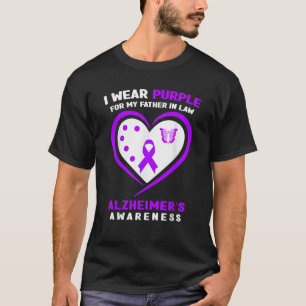 Ik Draag Paarse voor mijn schoonvader Alzheimer Aw T-shirt