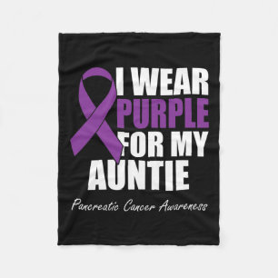 Ik Draag Paarse voor mijn tante Pancreatic Cancer  Fleece Deken