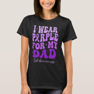 Ik Draag Paarse voor mijn vader GIST Awareness Ret T-shirt