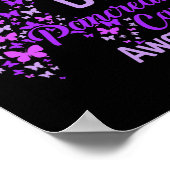 Ik draag Paarse voor mijn vader Pancreaskanker Poster (Hoek)