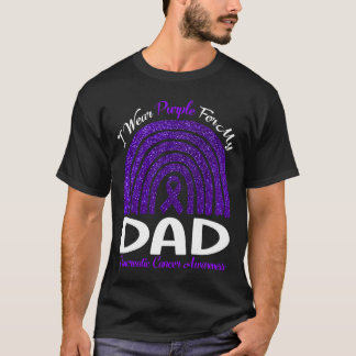 Ik Draag Paarse voor mijn vader Pancreaskanker Rai T-shirt