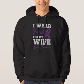 Ik Draag Paarse voor mijn vrouw Lupus Awareness Su Hoodie