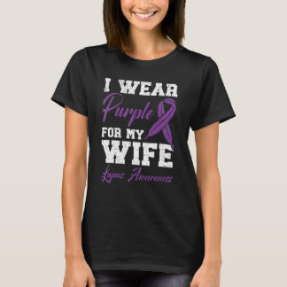 Ik Draag Paarse voor mijn vrouw Lupus Awareness Su T-shirt